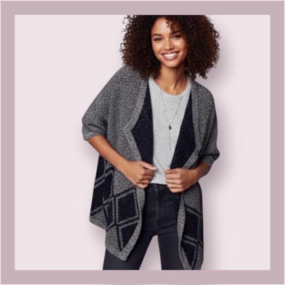 Madewell Charcoal All Angels Open Front Cardigan